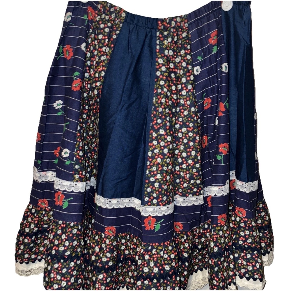 Little House Creations Western Prairie Patchwork Cottagecore Dance Skirt XL